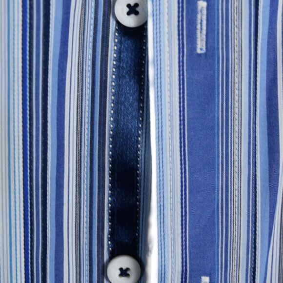 Bugatchi Men's Shirt Flip Cuff Long Sleeve Stripes & Paisley Luxurious XXXL 3XL - Picture 6 of 10